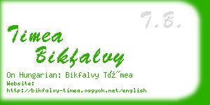 timea bikfalvy business card